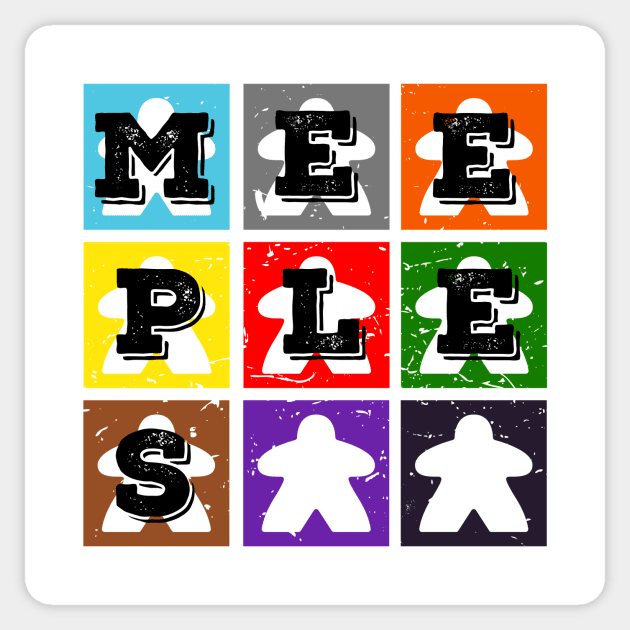 Meeples Distress Sticker by RollForTheWin